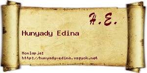 Hunyady Edina névjegykártya